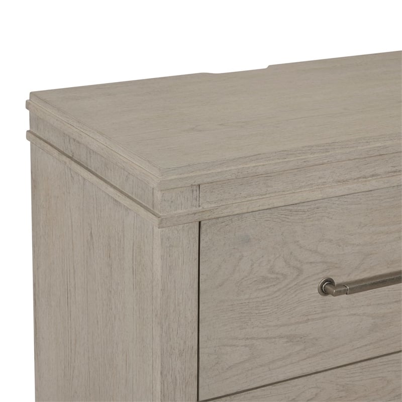 Liberty Furniture New Haven Bedroom Night Stand with Charging Station White Oak