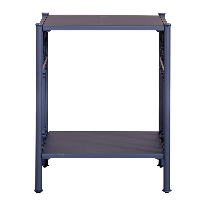Liberty Furniture Vintage Series Bedroom Open Night Stand Table - Navy Metal