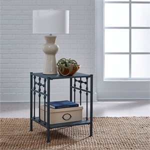 Liberty Furniture Vintage Series Bedroom Open Night Stand Table - Navy Metal