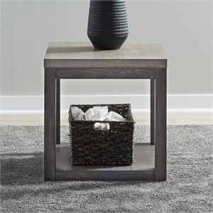 Liberty Furniture Piedmont Living Room End Table - Brown Oak Wood