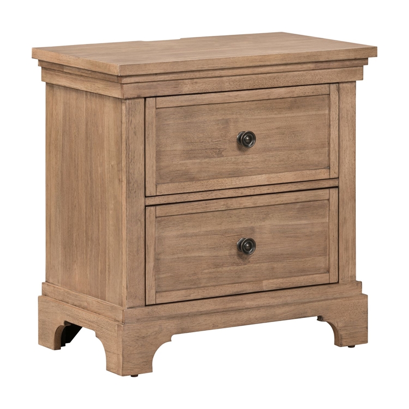 Liberty Furniture Haven Hills Bedroom Night Stand with Charging Station - Brown