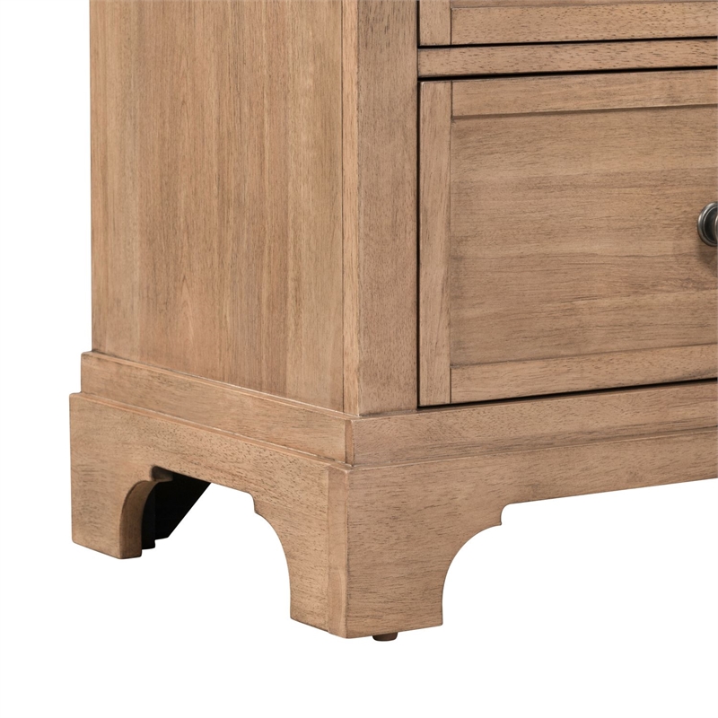Liberty Furniture Haven Hills Bedroom Night Stand with Charging Station - Brown