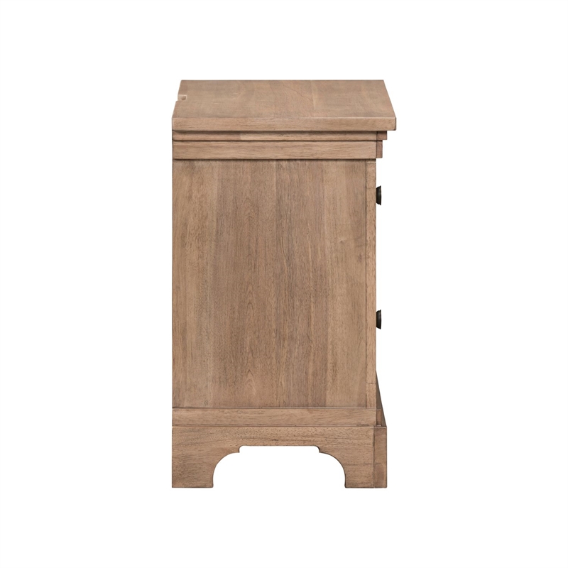 Liberty Furniture Haven Hills Bedroom Night Stand with Charging Station - Brown
