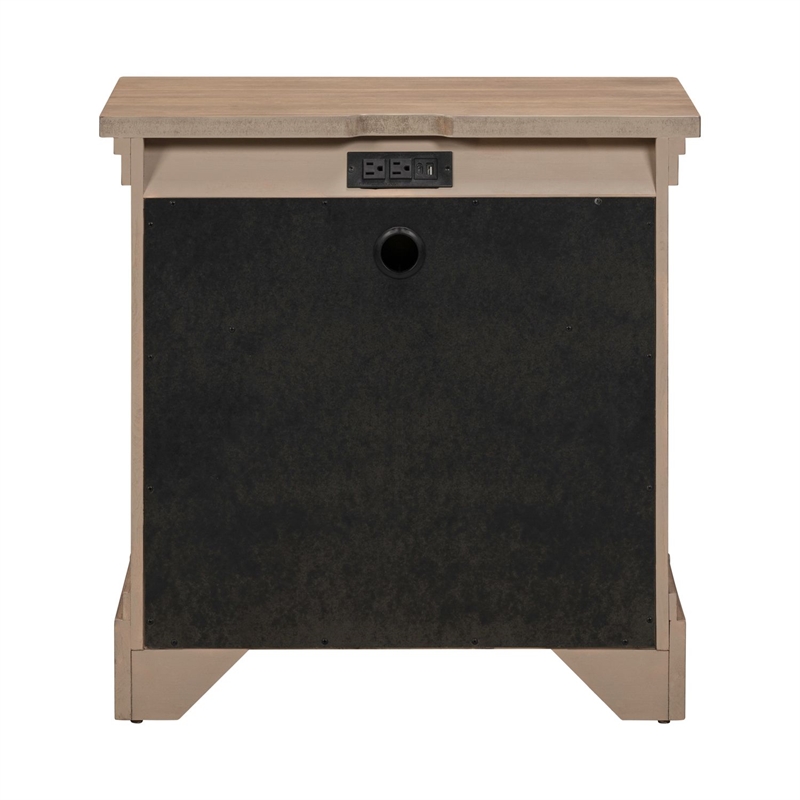 Liberty Furniture Haven Hills Bedroom Night Stand with Charging Station - Brown