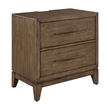 Liberty Furniture Shaker Lakes Bedroom Night Stand with Charging Station - Brown