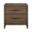 Liberty Furniture Shaker Lakes Bedroom Night Stand with Charging Station - Brown