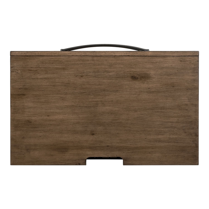 Liberty Furniture Shaker Lakes Bedroom Night Stand with Charging Station - Brown