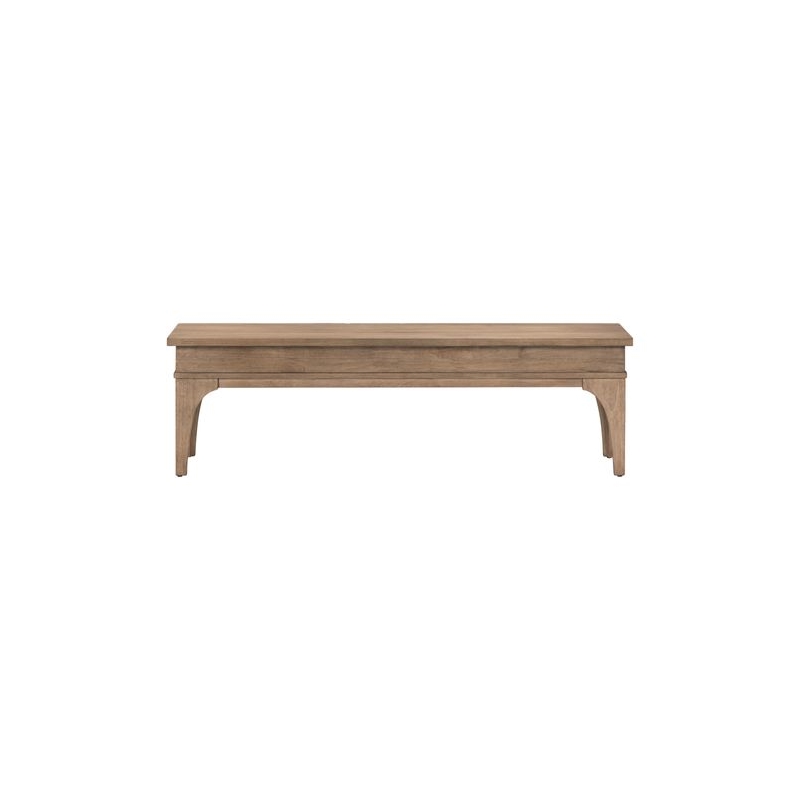 Liberty Furniture Haven Hills Bed Bench with Hidden Storage - Brown Birch Wood