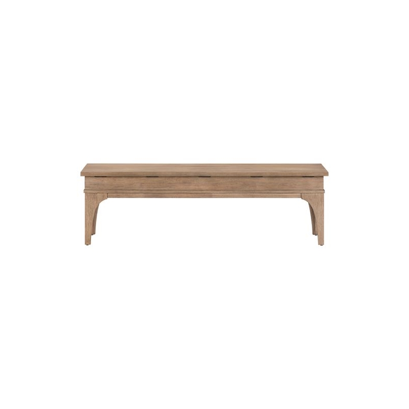 Liberty Furniture Haven Hills Bed Bench with Hidden Storage - Brown Birch Wood