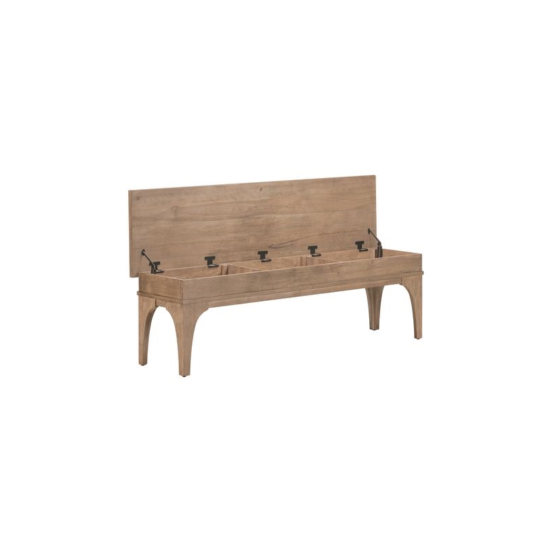 Liberty Furniture Haven Hills Bed Bench with Hidden Storage - Brown Birch Wood