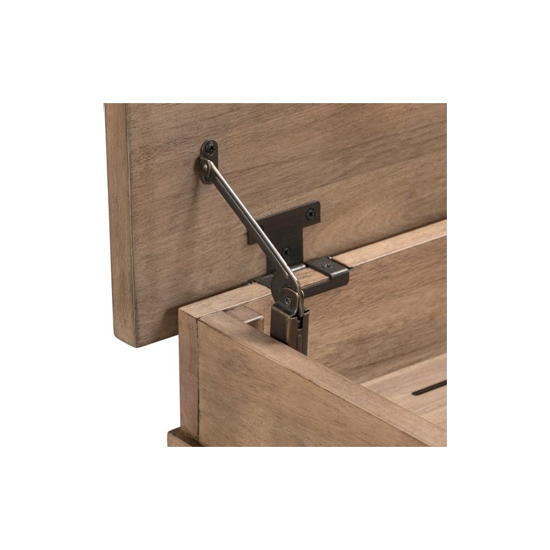 Liberty Furniture Haven Hills Bed Bench with Hidden Storage - Brown Birch Wood