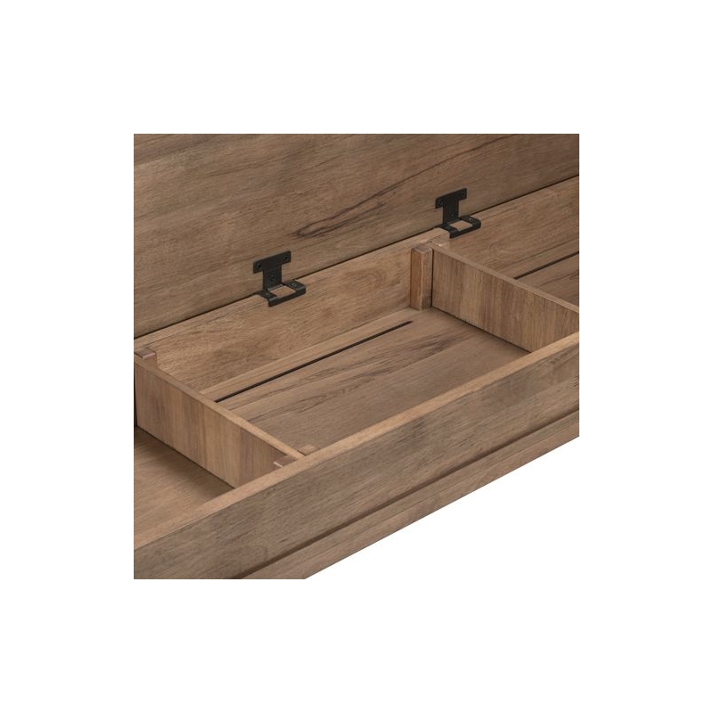 Liberty Furniture Haven Hills Bed Bench with Hidden Storage - Brown Birch Wood