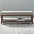 Liberty Furniture Shaker Lakes Bedroom Upholstered Bed Bench - Brown Maple Wood