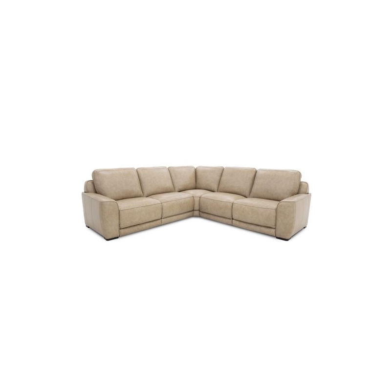 Liberty Furniture Blake Leather Upholstered 5 Piece Sectional Sofa - Oatmeal