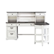 Liberty Furniture Allyson Park Home Office L Shaped Desk Set - White & Charcoal