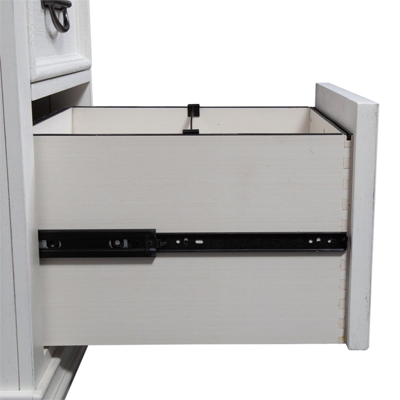 Liberty Furniture Allyson Park Home Office L Shaped Desk Set - White & Charcoal