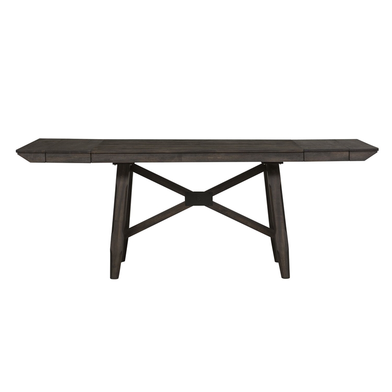 Liberty Furniture Double Bridge Opt 7 Piece Gathering Table Dining Set Brown