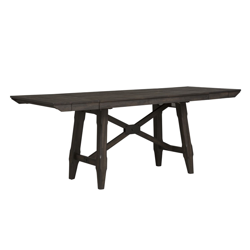 Liberty Furniture Double Bridge Opt 7 Piece Gathering Table Dining Set Brown
