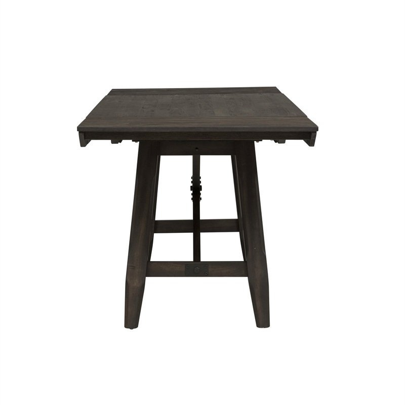 Liberty Furniture Double Bridge Opt 7 Piece Trestle Table Dining Set Brown