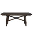 Liberty Furniture Double Bridge Opt 7 Piece Trestle Table Dining Set Brown