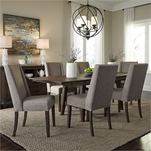 Liberty Furniture Double Bridge Opt 7 Piece Trestle Table Dining Set Brown