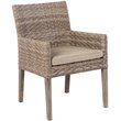 Alfresco Home Cornwall 7Pc Wicker and Wood Patio Dining Set Degas/Vintage Patina