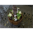 Alfresco Home Cobblestone 2-Half Moon Shaped Umbrella Planter in Terra Brown