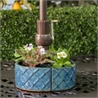 Alfresco Home Trellis Round Ceramic Planter in Atlantis Blue