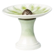 Alfresco Home Daisy Ceramic Bird Bath in Blue