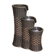 Alfresco Home Everwoven Resin Tiered Fountain with LED Light and Pump