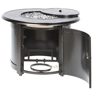 Alfresco Home Manchester 36&quot Round Propane Fire Pit in Blacksmith