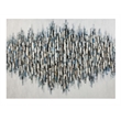 Bassett Mirror Blue Lines Canvas Fabric Wall Art in Black and Brown