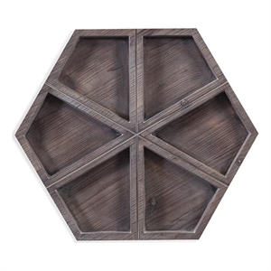 Bassett Mirror Robley Wood Wall Art in Weathered Gray