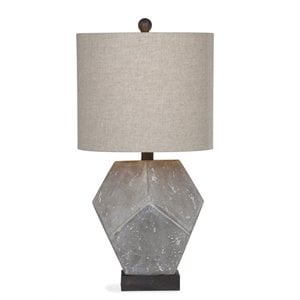 Bassett Mirror Wallace Resin Table Lamp in Gray