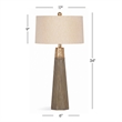 Bassett Mirror Rowan Table Lamp in Beige Cement Stone