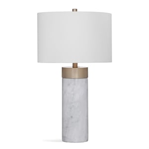 Bassett Mirror Jocelyn Marble Table Lamp in White