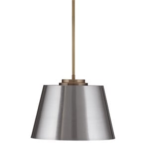 Lancaster Metal Pendant in Silver Brushed Steel