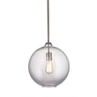 Bassett Mirror Chauncey Edison Bulb Pendant in Antique Brass and Glass