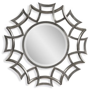 Bassett Mirror Orlando Modern Polyurethane Wall Mirror in Silver