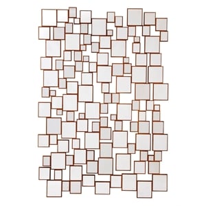 Illyria Wood Wall Mirror in Antique Gold