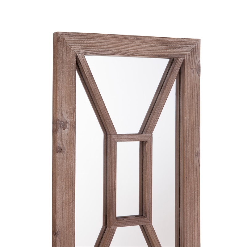 Bassett Mirror Boca Wood Wall Mirror in Natural