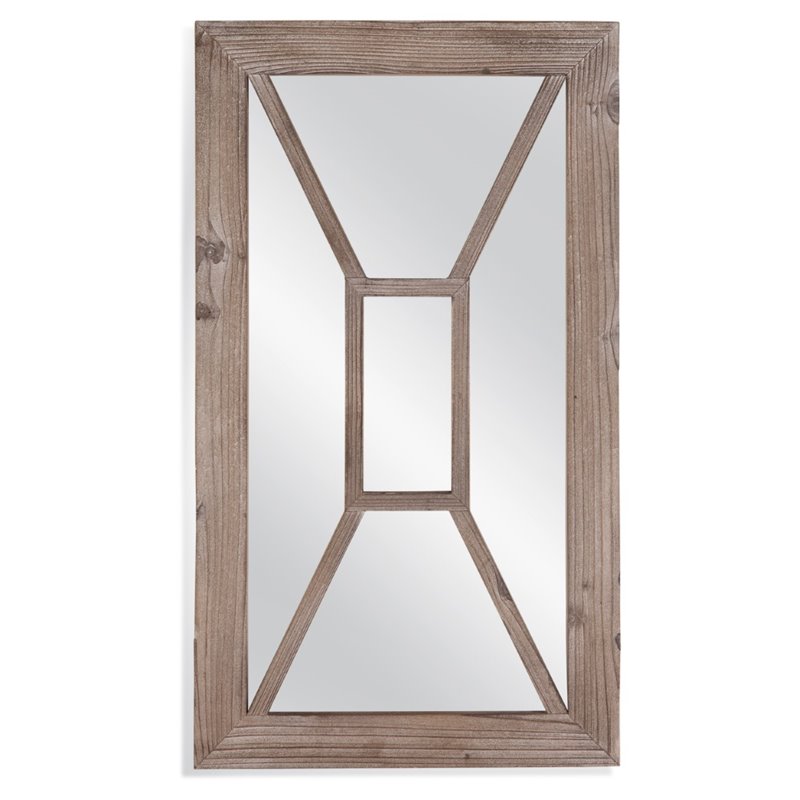 Bassett Mirror Boca Wood Wall Mirror in Natural