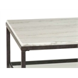 Bassett Mirror Whitman Rectangular Cocktail Table in Bronze/Ivory Marble