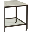 Bassett Mirror Whitman Rectangular End Table in Bronze/Ivory Marble