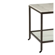 Bassett Mirror Whitman Rectangular End Table in Bronze/Ivory Marble