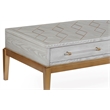 Perrine Wood Rectangular Cocktail Table in Soft Graphite Gray