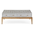 Perrine Wood Rectangular Cocktail Table in Soft Graphite Gray