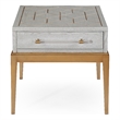 Perrine Wood Rectangular End Table in Soft Graphite Gray