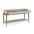 Perrine Wood Console Table in Soft Graphite Gray