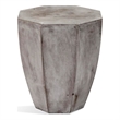 Babaloo Concrete Stone Octagonal End Table in Gray